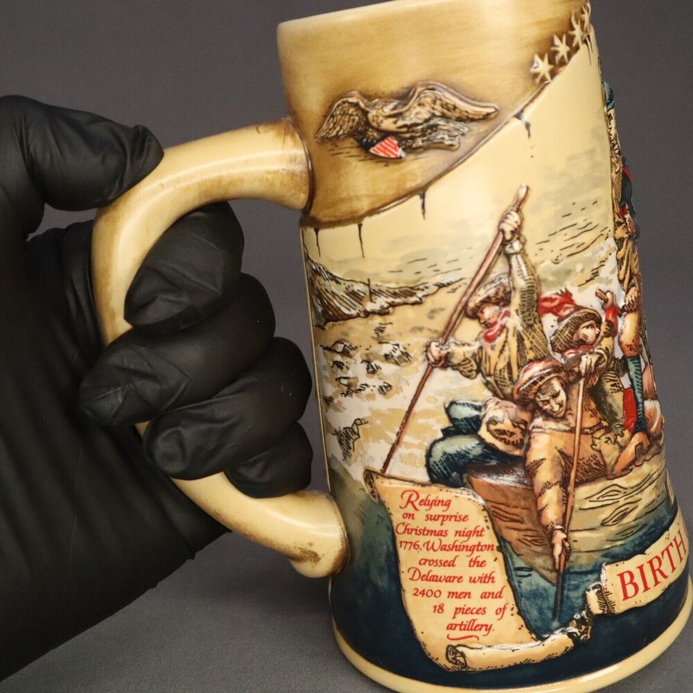 Miller Commemorative Beer Stein 1855-1993 Birth of a Nation 7" tall numbered